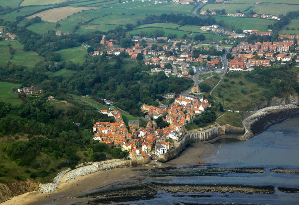 Robin Hoods Bay Aerial view Large Version